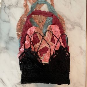 Free People Bralettes (Set of 5)
